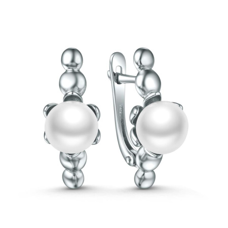 Серебряные серьги с жемчугом