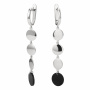 Серьги из серебра с черным агатом
