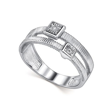 Кольцо из серебра с бриллиантами