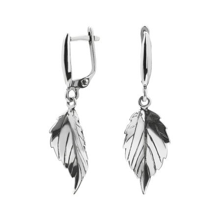 Серебряные серьги «Листья»