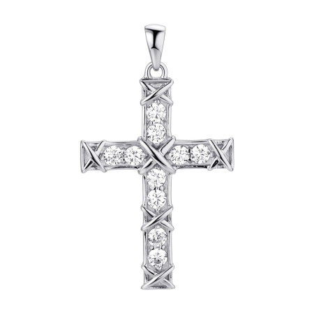 Подвеска из серебра с фианитами