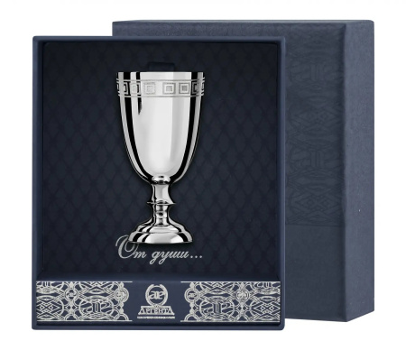 Рюмка № 1 с рисунком «Квадрат» из серебра