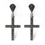 Серьги с марказитами «Кресты» из серебра