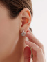 Серьги из серебра с бриллиантом