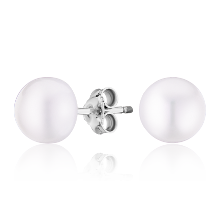 Серьги из серебра с жемчугом