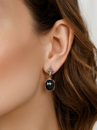 Серебряные серьги ALEXANDRE VASSILI с лабрадоритом