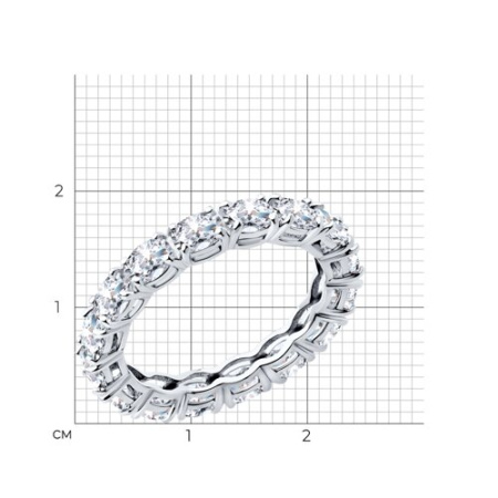 Серебряное кольцо с фианитами