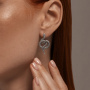 Серьги из серебра «Змея»
