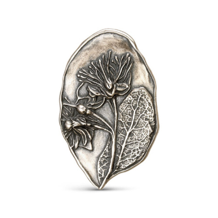 Брошь-подвеска из серебра «Цветы России»