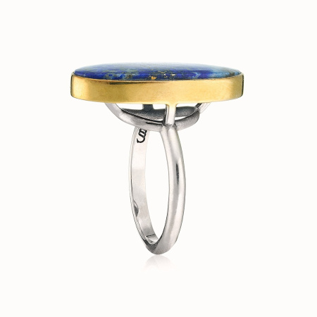 Кольцо из серебра с камнем лазурит