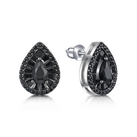 Серьги-гвоздики из серебра со шпинелью