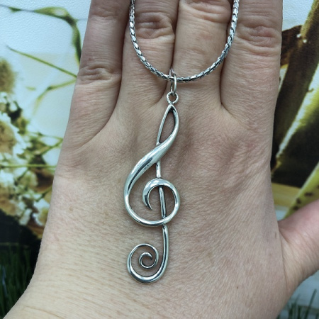 Серебряный кулон «Скрипичный ключ»