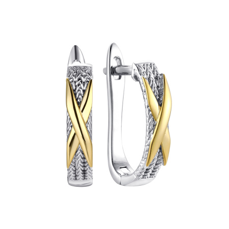 Серьги из серебра с позолотой