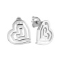 Серьги из серебра «Сердце»
