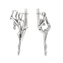 Серьги из серебра «Гимнастика»