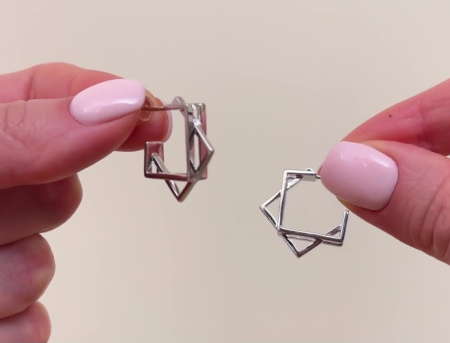 Серебряные серьги «Геометрия»