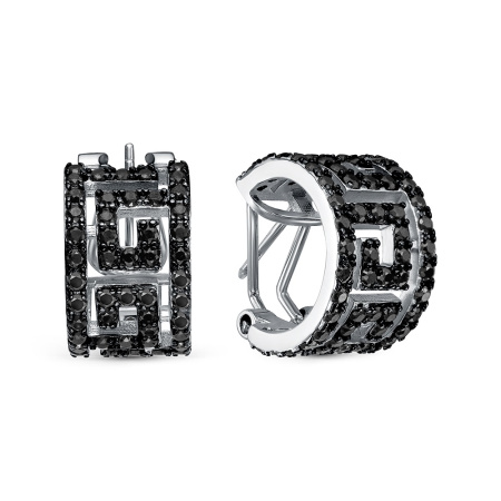 Серьги из серебра со шпинелью