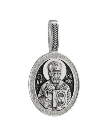 Серебряный образок «Николай Чудотворец»