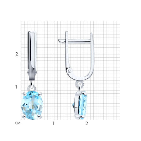 Серебряные серьги с топазами