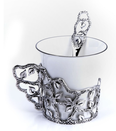 Чашка кофейная «Листопад» с ложкой