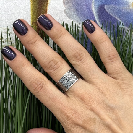 Кольцо из серебра «Тоннель»