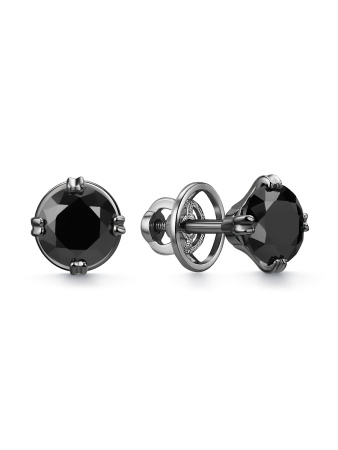 Серьги из серебра с муассанитом