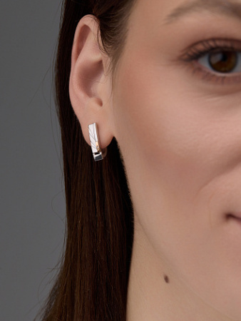 Серьги из серебра с бриллиантами