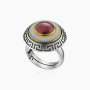 Кольцо из серебра с камнем гранат