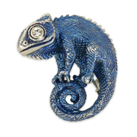 Брошь из серебра «Хамелеон»