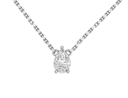 Серебряное колье с фианитом