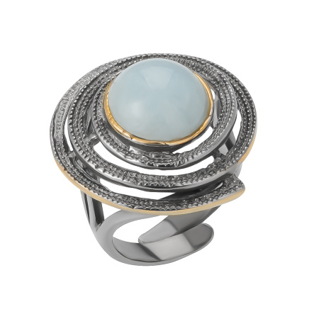 Серебряное кольцо с аквамарином