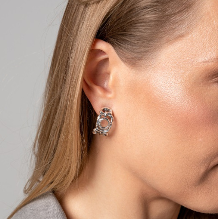 Серебряные серьги «Оковы»