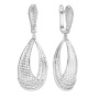 Серьги из серебра с фианитами
