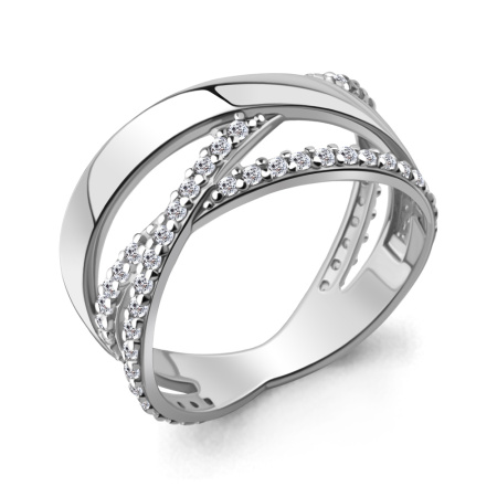 Серебряное кольцо с фианитами