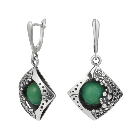 Серьги из серебра с бирюзой