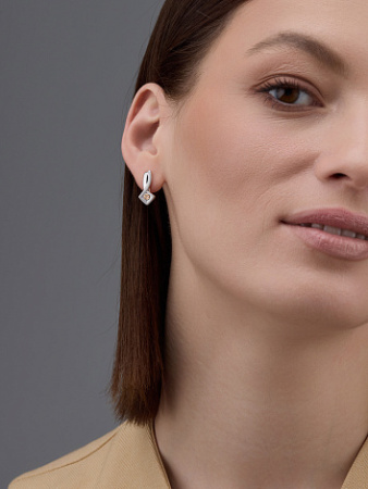 Серьги из серебра с бриллиантами