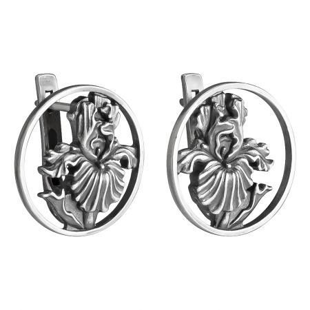 Серьги из серебра «Цветок»