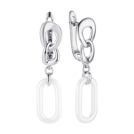 Серьги из серебра с керамикой