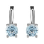 Серебряные серьги с топазами