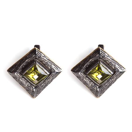 Серебряные серьги с позолотой