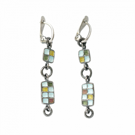 Серьги из серебра с эмалью «Элида»