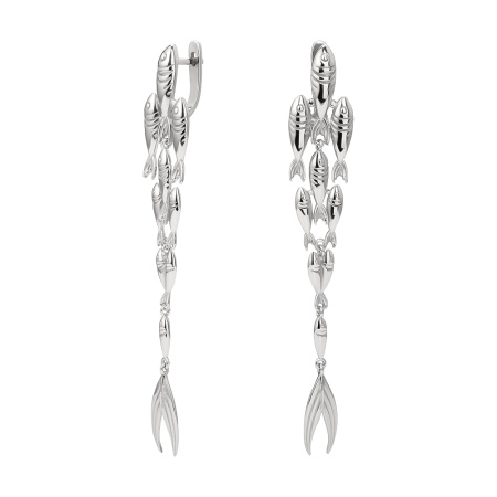 Серьги из серебра «Рыбки»