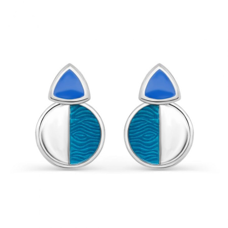 Серьги из серебра с эмалью