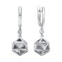 Серьги из серебра с фианитами