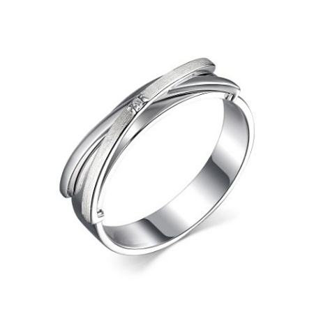 Серебряное кольцо с бриллиантом