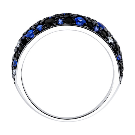 Серебряное кольцо с фианитами