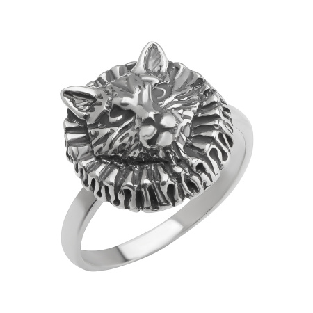 Серебряное кольцо «Кот вельможа»