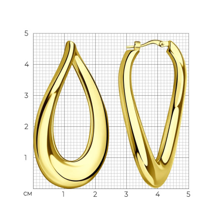 Серьги из золочёного серебра