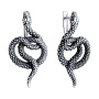 Серьги из серебра «Змея»