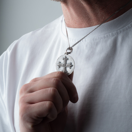 Серебряная подвеска «Георгий Победоносец»